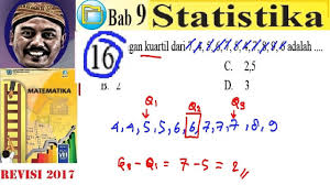 Simpangan kuartil/ jangkauan semi antar kuartil. Statistika Matematika Bse Smp Kelas 8 K 13 Lat Uk 9 No 16 Jangkauan Antar Quartil Youtube