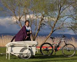 B Turtle E Bike Camping Micro Wohnwagen Gentletent Fahrrad Wohnwagen Wohnwagen Fahrrad Fahren