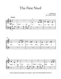 Print and download beginner and easy christmas sheet music (free and premium) for piano, guitar, violin, and more. The First Noel Free Easy Christmas Piano Sheet Music With Lyrics