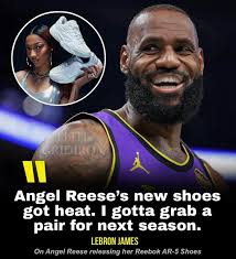 Angel Reese and lebron freaking James . Glad too see our king 👑 approved  of angel Reese shoes . I'm demanding immediately that you haters give  beautiful black Barbie angel Reese and
