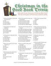 Printable bible game for the holidays. Christmas Trivia Games Printable Christmas Party Games