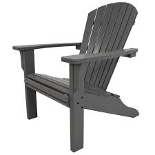 Polywood Seashell Slate Grey Plastic Patio Adirondack Chair Sh22gy Recycled Plastic Adirondack Chairs Plastic Adirondack Chairs Polywood Adirondack Chairs