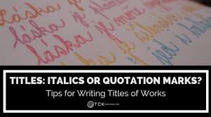 Titles Italics Or Quotation Marks Image Quotations Quotation Marks Book Quotes