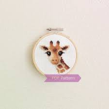 Giraffe silhouette cross stitch pattern. Giraffe Cross Stitch Pattern Pdf Bundle Giraffe Instant Etsy
