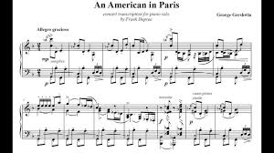 Gershwin An American In Paris Piano Version By Frank Dupree 1 Youtube