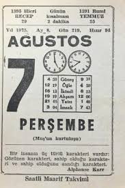 We did not find results for: 7 Agustos 1975 Persembe Takvim Yapragi Arama Sonuclari