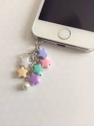 Kawaii Starburst Phone Jack Dust Plug Charm Kawaii Phone Charm Kawaii Iphone Charm Dust Plug Charms Pastel Stars Phone Charm Phone Jack Phone Charm Phone