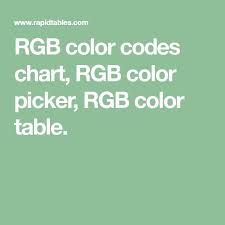 Rgb Color Codes Chart Rgb Color Picker Rgb Color Table Rgb Color Codes Color Coding Rgb Color Picker