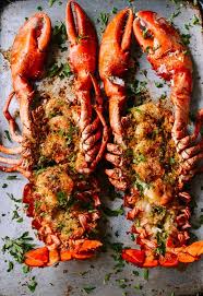 Baked Stuffed Lobster With Shrimp Recipe Lobster Dishes Baked Stuffed Lobster Recipes