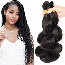 If you're interested in trying this style for its stylish and sleek appearance or easy maintenance. Amazon Com New 2016 Grade 7a Braids Bulk Human Hair Brazilian Bulk Hair For Braiding 3 Bundles Lot 150g 100 Human Hair Crochet Braids Bulk Hair Brazilian Braiding Hair 16 16 16 Natural Black Color