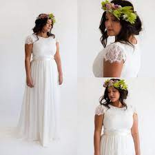 Woodland Bohemian Wedding Plus Size Wedding Dresses With Sleeves A Line Wedding Dress Bridal Gowns