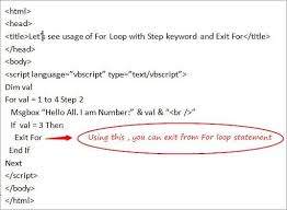 Vbscript Loops For Loop Do Loop And While Loop