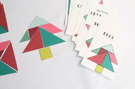 These chinese puzzles are challenging, but doable as long as you follow the basic rules! Printable Christmas Holiday Tangrams Winter Break Kids Activity