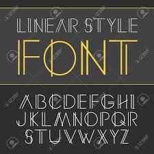 Linear Font Simple And Minimalistic Alphabet In Line Style Stock Photo Picture And Royalty Free Image Image 56012000