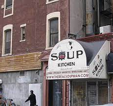 New yorkers lined up around the block for the soupman's famous artisanal soups. The Original Soupman Wikipedia