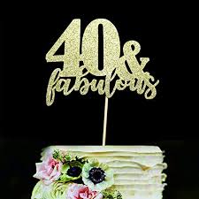 Shop for kids theme birthday, balloons and others at a low price. 40th Wedding Anniversary Cake Topper Wedding Anniversary Party Decoration With Premium Gold Glitter Party Supplies Toys Games Artduediligencegroup Com