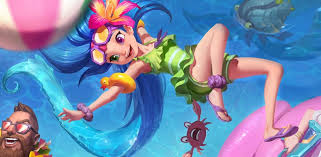 Platinum new year, christmas birthday party border. Pool Party Zoe League Of Legends Skin Lol Skin