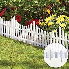 12pcs Decorative Garden Fence 13 In X 24 Ft Rustproof Plastic Garden Fencing Panel Animal Barrier Iron Folding Edge Border Fence Ornamental For Patio Landscape Landscape Decor White Garden Fence