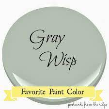 Benjamin moore adagio, a softer look with a bit more gray and very little green. Benjamin Moore Gray Wisp Favorite Paint Color Postcards From The Ridge