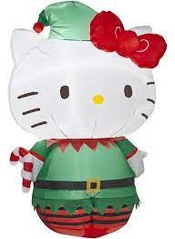 2021 popular new 12 color band cat collar cat necklace and cat paw print adjustable collar bell positioning pet collar. Hello Kitty 3 Christmas Lighted Airblown Inflatable Yard Decoration By Gemmy By Gemmy Http Www Amazon Hello Kitty Gifts Hello Kitty Decorations Hello Kitty