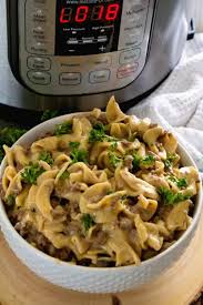 Instant Pot Pressure Cooker Hamburger Stroganoff Julie S Eats Treats