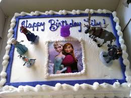 Lily S Frozen Birthday Cake We Ordered A Costco Cake And Decorated With A Photo And Figurines From The Frozen Birthday Cake Frozen Birthday Party Costco Cake