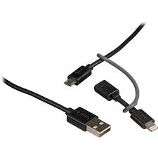Belkin Micro Usb Cable With Lightning Adapter F8j080bt03 Blk B H