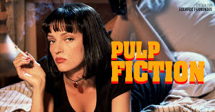 Cartaz do filme Pulp Fiction com Uma Thurman