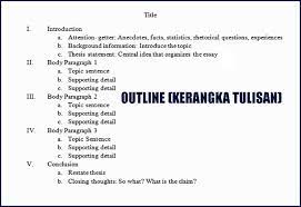 Contoh Pembuatan Outline Sederhana Untuk Kerangka Tulisan Kosngosan