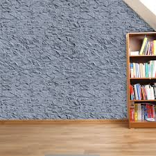 Una carta da parati 3d dal forte impatto per chi vuole un soggiorno dal design originale. Carta Da Parati Effetto Cemento Spatolato Arredamentomd It