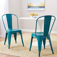 Amazon Com Vintage Tabouret Bistro Peacock Metal Dining Chairs Set Of 2 Kitchen Dining Metal Dining Chairs Side Chairs Dining Steel Dining Chairs