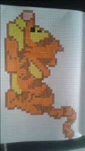 Tigrou Coloriage Pixel Pixel Art Dessin Petit Carreau