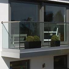 Surface mount spigot, side mount fascia spigot, stand off pins Bottom Mounting Profile For Glass Channel Balustrade Installation Glass Balcony Balcony Railing Design Balcony Glass Design