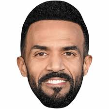 Craig David (Beard) Celebrity Mask, Flat Card Face