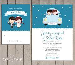 Cartoon Bride Groom Wedding Invitation Funny Wedding Invitations Wedding Cards Inexpensive Wedding Invitations