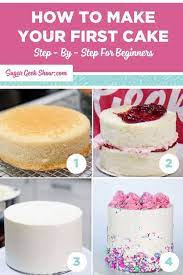 How To Decorate Your First Cake Step By Step Recipe Cake Decorating For Beginners Easy Cake Decorating No Bake Cake