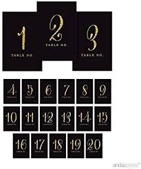 Black And Gold Cardstock Amazon Com Andaz Press Table Numbers 1 20 Gold Glitter Print 4x6 Inch Single Sided Cardstock Sign Black 1 Gold Glitter Print Table Numbers Gold Glitter