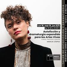 📢[INSCRIPCIONES LIBERADAS] Les compartimos información sobre el Taller de  Autoficción y dramaturgia expandida para las artes vivas impartido por  Marcia Césped. ✨Sobre el taller La autoficción como una práctica de  autoconocimiento profundo