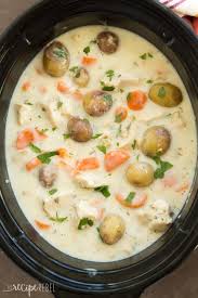 This Slow Cooker Garlic Parmesan Chicken Stew Is Bound To Be Your New Favorite Winter Comfort Food I Stew Chicken Recipe Chicken Crockpot Recipes Stew Recipes