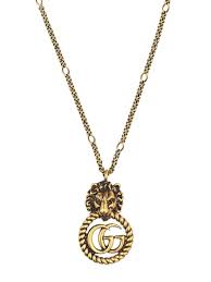 Shop Gold Gucci Lion Head Necklace With Express Delivery Farfetch We've got gucci accessories starting at $100 and plenty of other accessories. gucci