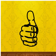 Daumen hoch / daumen hochist das, was durch das emoji dargestellt wird. Streetwall Wall Decal Smiley Daumen Hoch Emoji