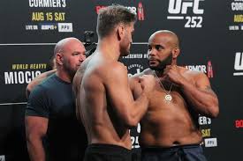 Watch stipe miocic finish daniel cormier and regain the ufc heavyweight championship #ufc241 #ufc #danielcormier #stipemiocic. Ufc 252 Miocic Vs Cormier 3 Weigh In And Face Off Highlights