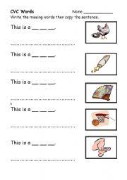 Bed, fed, leg, red, wed. English Worksheets Cvc Words Middle E