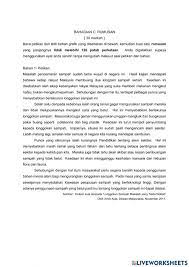 Rumusan masalah ialah merupakan pertanyaan yang secara ditail dan secara rinci, pada ruang lingkup yang berdasarkan terindetifikasi masalah. Bahagian C Rumusan Kssm Tingkatan 5 Worksheet