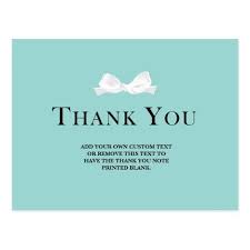 Tiffany S Inspired Bridal Shower Thank You Cards Print Thank You Cards Thank You Cards Tiffany Blue Wedding Theme