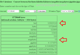 Bit Calculator Convert Between Bits Bytes Kilobits