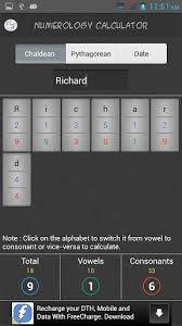 Add the value of the letters in your full name, and then add . Chaldean Numerology Calculator By Hpsoft Google Play Japan Searchman App Data Information
