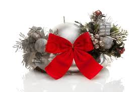 Silver Candle With Red Lace And Stock Image Colourbox