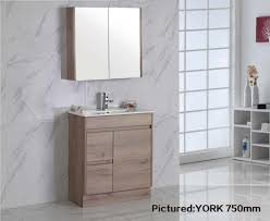 Narrow depth, limited space bathroom sink vanity or powder room sink vanity solutions. York Floor Standing Vanity With Ceramic Top 350mm Depth