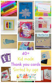 This is the homemade card that prompted this post: Kid Made Thank You Cards Sorted By Age Thank You Cards From Kids Teacher Thank You Cards Handmade Thank You Cards